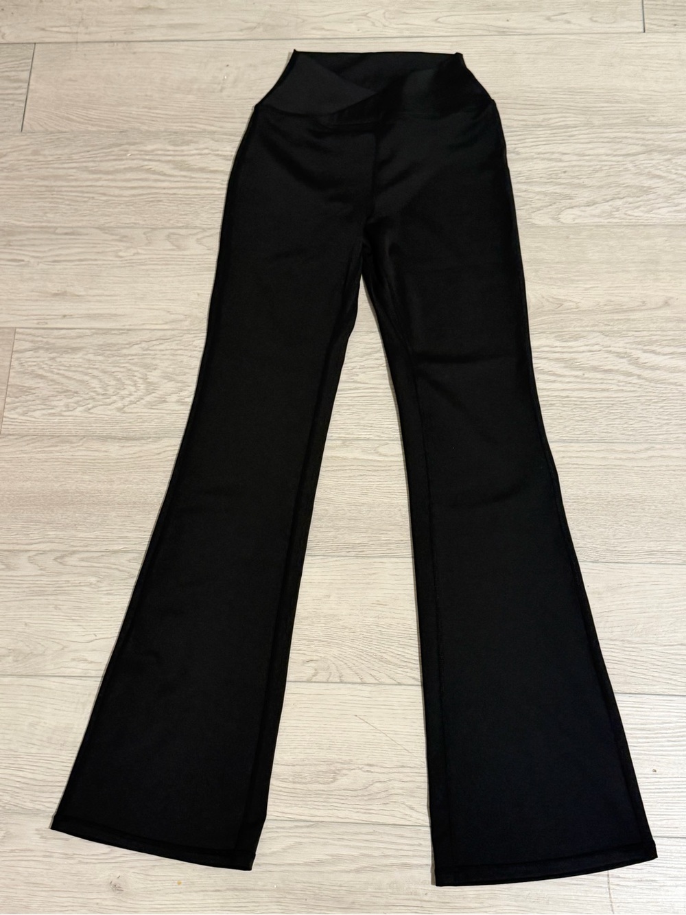 Forever 21 Black Flared Ponte Jumpsuit Pants
